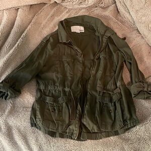 Bar III Dark Green Utility Jacket